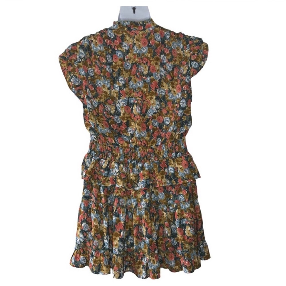 Anthropologie Entro Boho Floral Print Tiered Mini Dress size Large - Picture 12 of 12